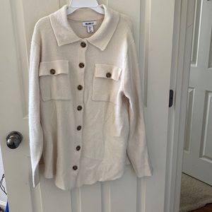 William Rast cream colors cardigan